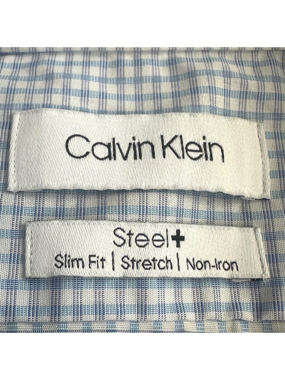 Calvin Klein Steel+ Slim Fit Stretch Non-Iron Men's Dress Shirt, Medium 15 34/35 - Picture 4 of 8